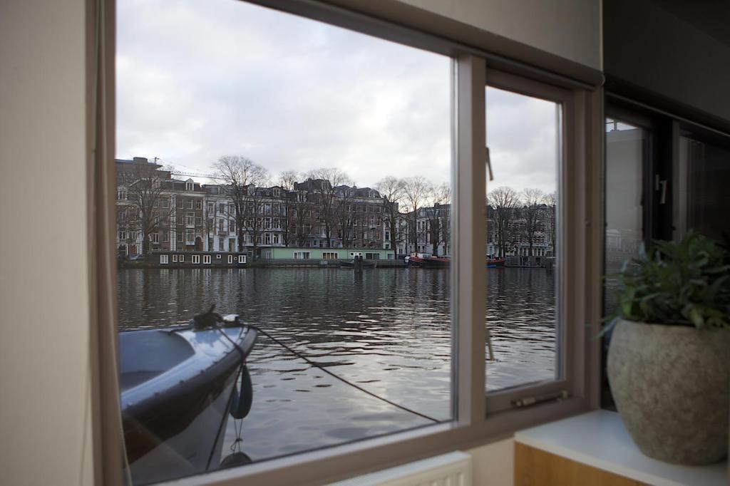 Houseboat Little Amstel Hotell Amsterdam Rum bild